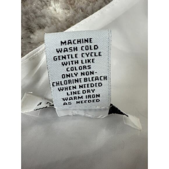 Amanda Lane Size 8 Abstract Sleeveless Knee Length A Line Dress White Lined Zip - Picture 8 of 10